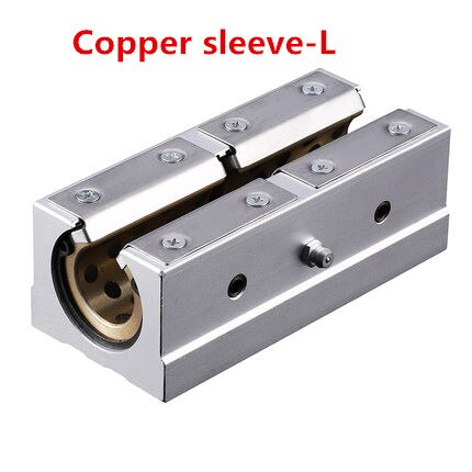 Lengthened standard open type box-type linear slider bearing SBR16LUU slider, copper sleeve plus dustproof-L, steel protection-L: Orange