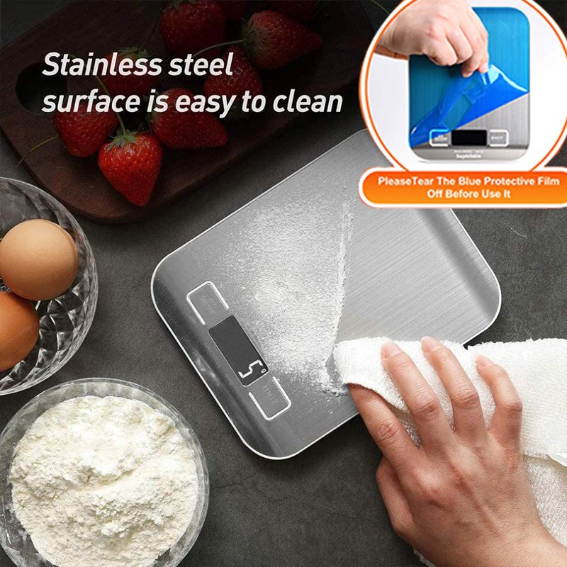 for Xiaomi Kitchen Scale Stainless Steel Weighing Scale For Food Diet Postal Balance Measuring LCD Precision Electronic Scales