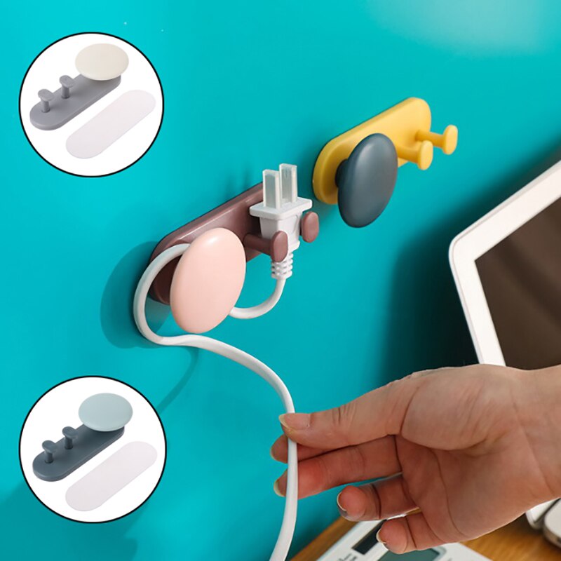 Opslag Houders Rekken Muur Opknoping Haak Saving Rekken Zelfklevende Vouwen Socket Keuken Apparaat Draad Plug Netsnoer Spoelen