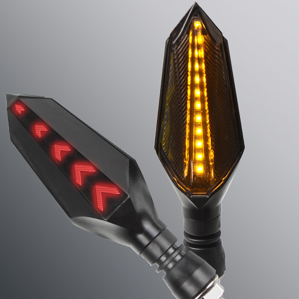 Para BMW YAMAHA XMAX 300 XMAX300 , LED de la motocicleta de la señal Moto indicador intermitente luz DC 12V ámbar intermitente lámpara: yellow - red