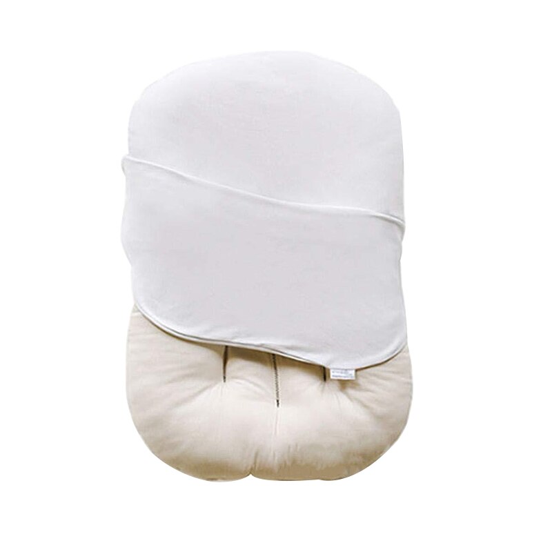 75 x 45cm bomulds babynest sengesæt bærbar tremmeseng baby liggestol vugge spædbarns vuggestue seng cuna nido bebe ninho bebe portatil: Hvid / Krybbe-betræk