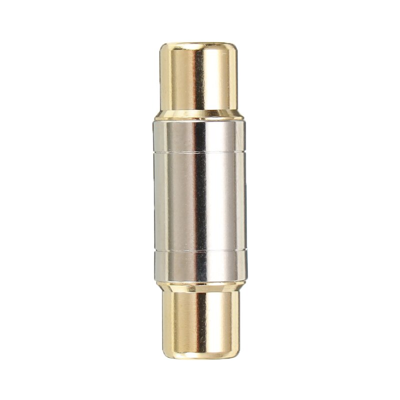 1pcs Gold Plated Speaker Cable Extender Dual RCA Connectors RCA Female to Female Jack Socket Straight Adapter