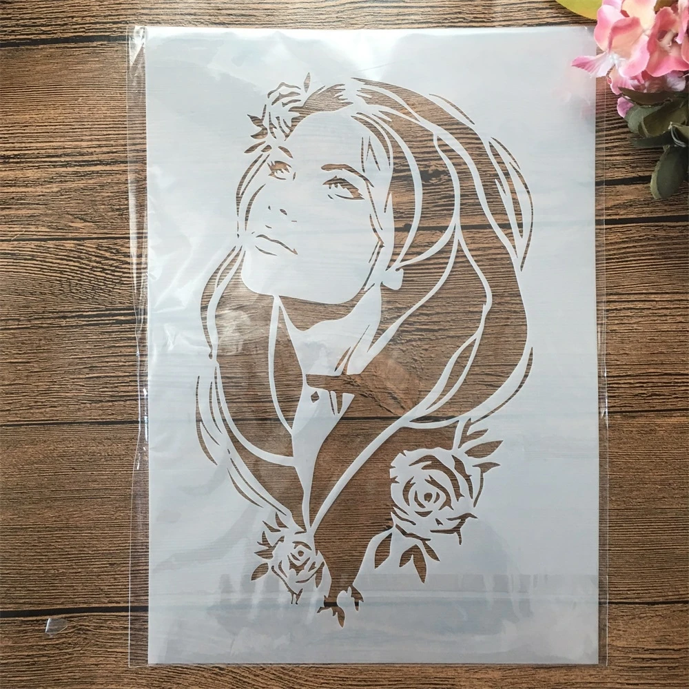 Plantillas de capas A4 de 29cm para pintura de pared, álbum de recortes para colorear, álbum de relieve, plantilla decorativa: Plata