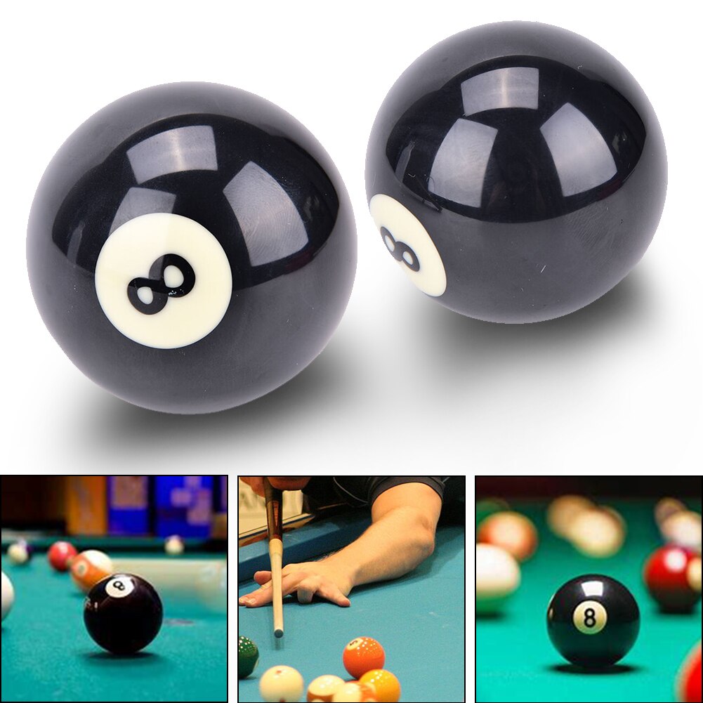 Durable Replacement Number 8 Billiard Ball Cue Sport Pool Table Training Normal Standard Black Beginner Indoor Tool Resin