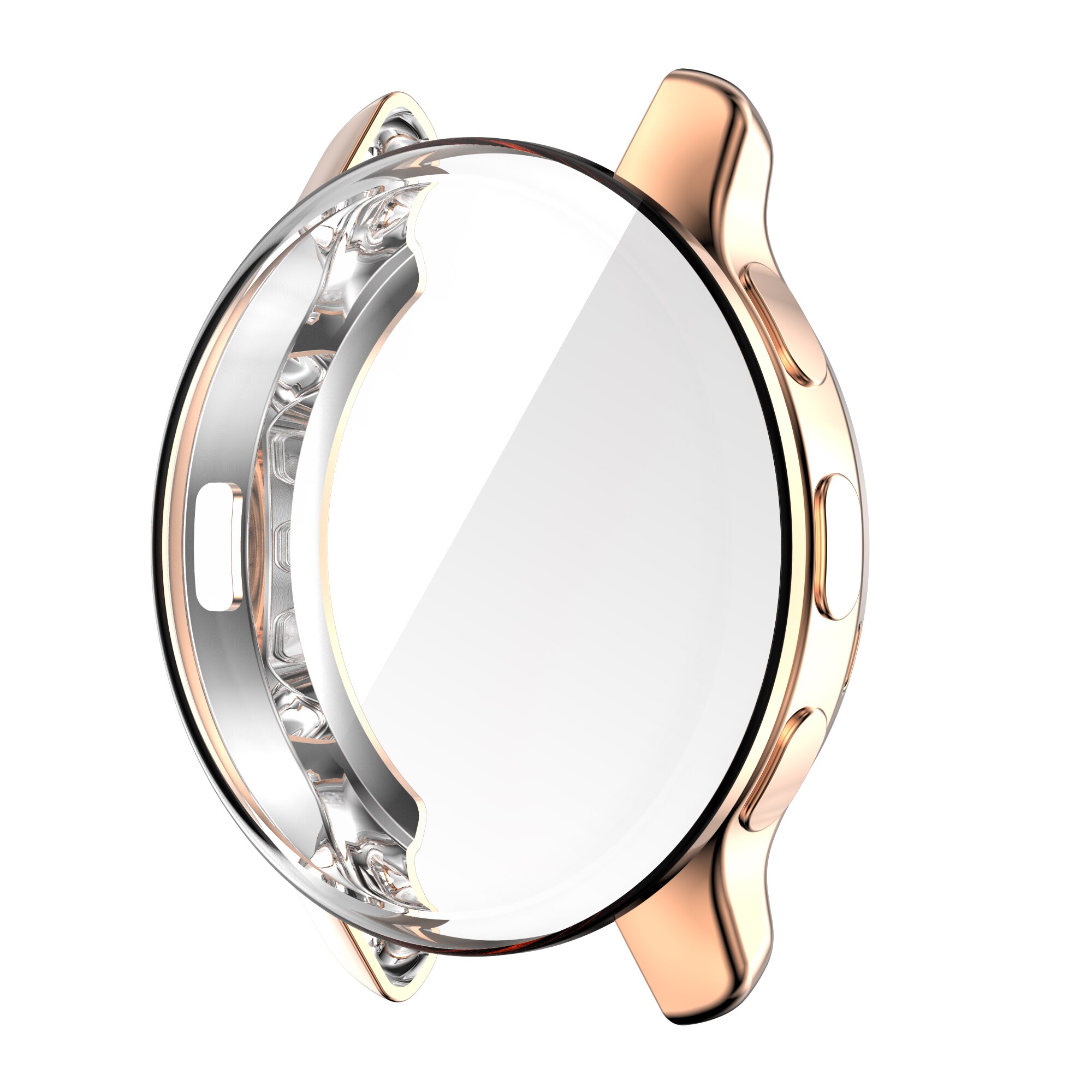 Protective Case For Garmin Venu 2 Plus Screen Protector For Garmin Venu2 Plus 43mm Full Cover Shell TPU Frame Bumper Accessories: rose gold
