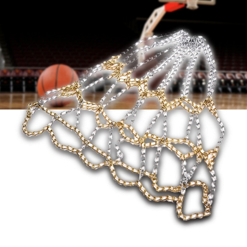 Basketball Classic Sport Steel Chain Basketball Net Outdoor Galvanized Steel Chain Durable Basketballs Target Nets #83