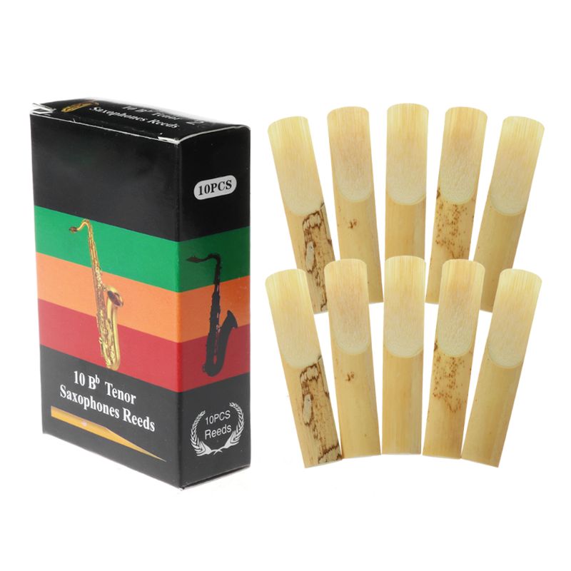 10pcs Bb Tenor Saxofoon Rieten Sterkte 2 2.5 3 Sax Houtblazers Instrument Onderdelen 27RD: A