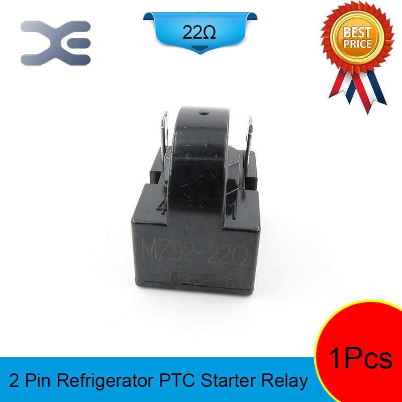 Relé de arranque MZ92-22OHM de 2 pines, PTC, repuestos de nevera, mecanismo de arranque de refrigerador, accesorios de relé