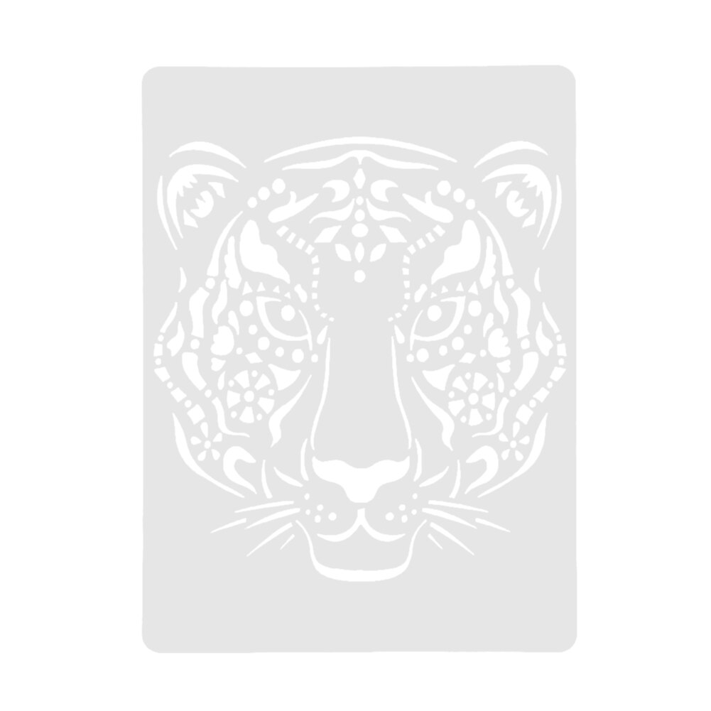 1PC Tiere Zeichnung Vorlage Herrscher Tiere aushöhlen Vorlage Schreibwaren Zeichnung Abbildung Herrscher Malerei Mit kratzen Papier: Tiger