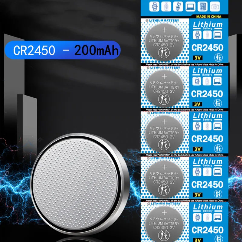 200mAh CR2032 CR 2032 DL2032 ECR2032 3V Lithium Battery for Watch Toy Calculator Car Key Remote Control Button Coin Cells