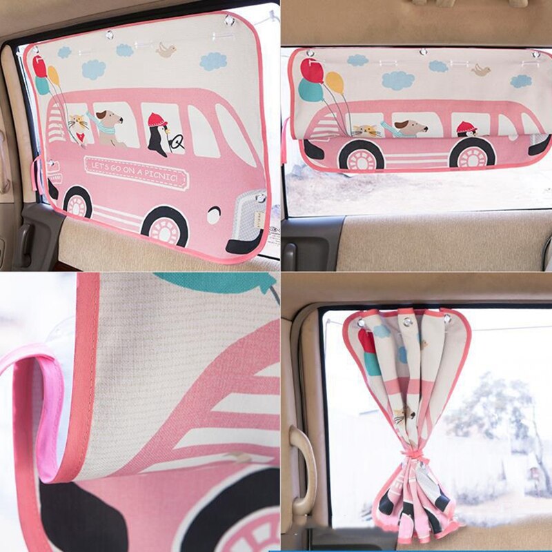 Car Sun Shades Car Window Shades for Rear and Side Window Car Heat Shield Protect Baby Window Shade Adjustable Sunscreen Curtain: 9