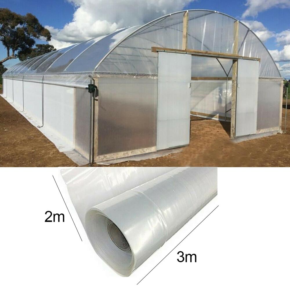 Cubierta de polietileno para cultivo agrícola invernadero de 0,04mm lámina de película transparente para cultivo de verduras, flores hechas con frutas.: 3x2m