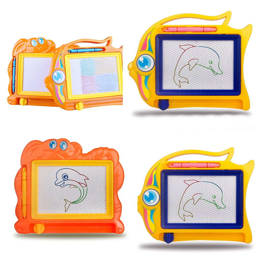 1 stks Leren & Onderwijs Speelgoed Hobby voor kids kinderen schrijven doodle stencil schilderen magnetische tekentafel set 14.7*12.8 cm