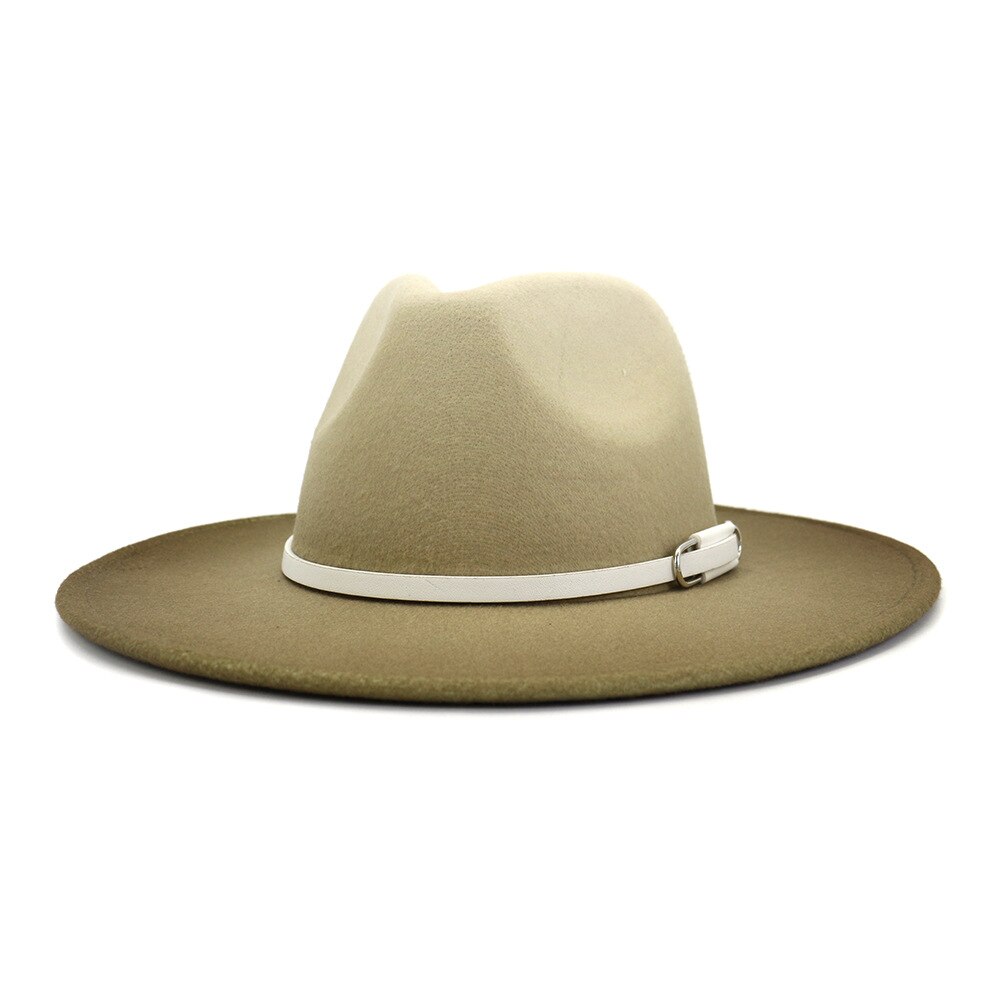 Women Men Wool Vintage Trilby Felt Fedora Hat With Wide Brim Gentleman Gradient Royal Blue For Lady Winter Jazz Caps: 5
