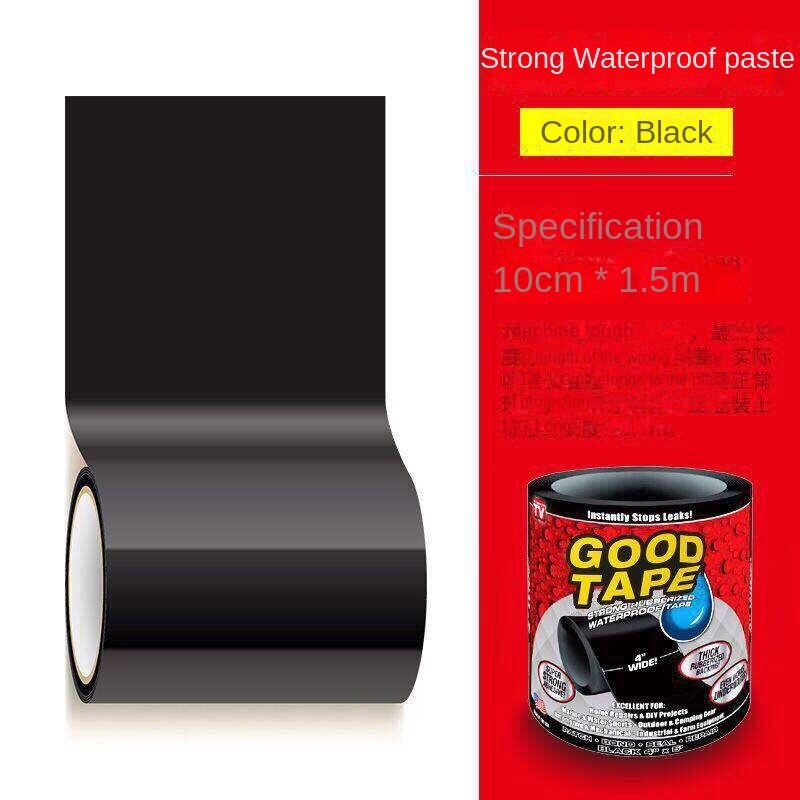 Waterproof adhesive tape leak-proof adhesive tape leak-proof adhesive tape leak-proof adhesive tape leak-proof material: Black 10-150 cm