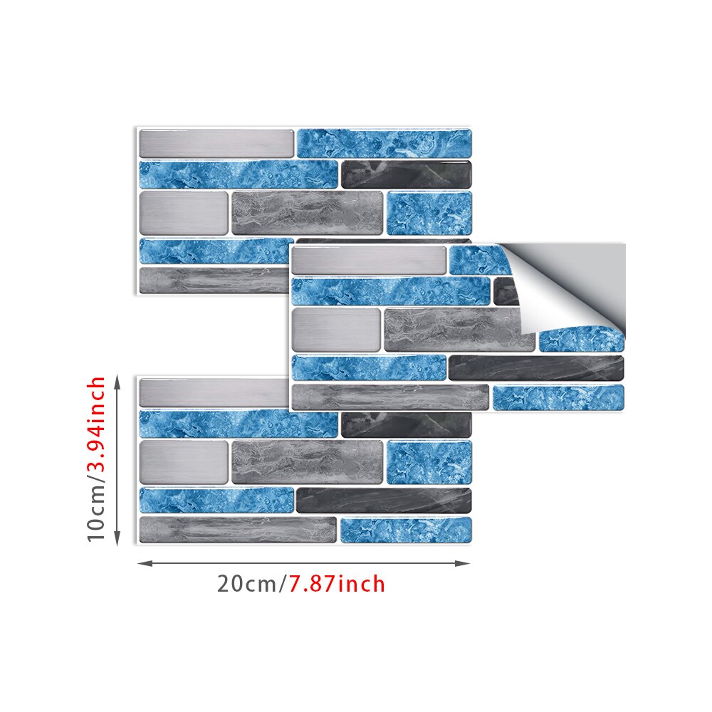 Simulated crystal tile stickers kitchen and restaurant wall decoration stickers environmental protection floor stickers water: Default Title