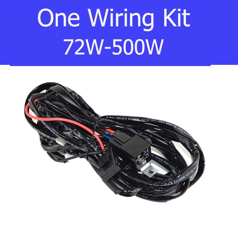 Off Road 20inch LED Work Light Bar Combo 288W LED Bar Fog Driving Lamp for Truck SUV ATV 4x4 4WD 12v Bull Bar with Wiring: only wire