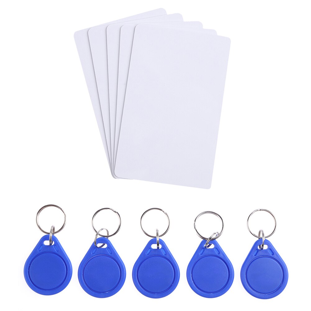 Waterdichte Handheld 125Khz Rfid Duplicator Key Copier Reader Schrijver Identiteitskaart Cloner Programmeur Schrijfbaar Key Kaarten Keyfobs: 5card set