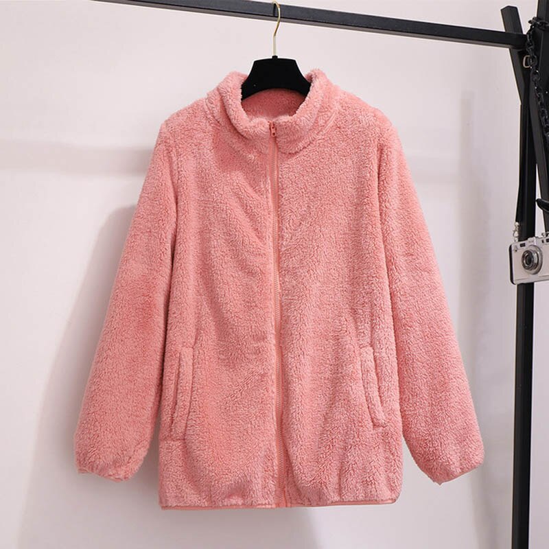 Winter coat women plus size bust 150cm 6XL 7XL 8XL 9XL 10XL outerwear women white pink colors: Pink / 8XL