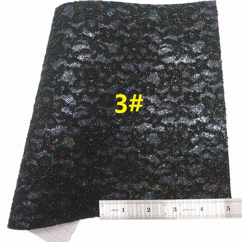 Black Glitter Leer, Stippen Gedrukt Glitter Stof, iriserende Synthetisch Leer Voor Boog A4 21X29Cm Twinkling Ming KM276