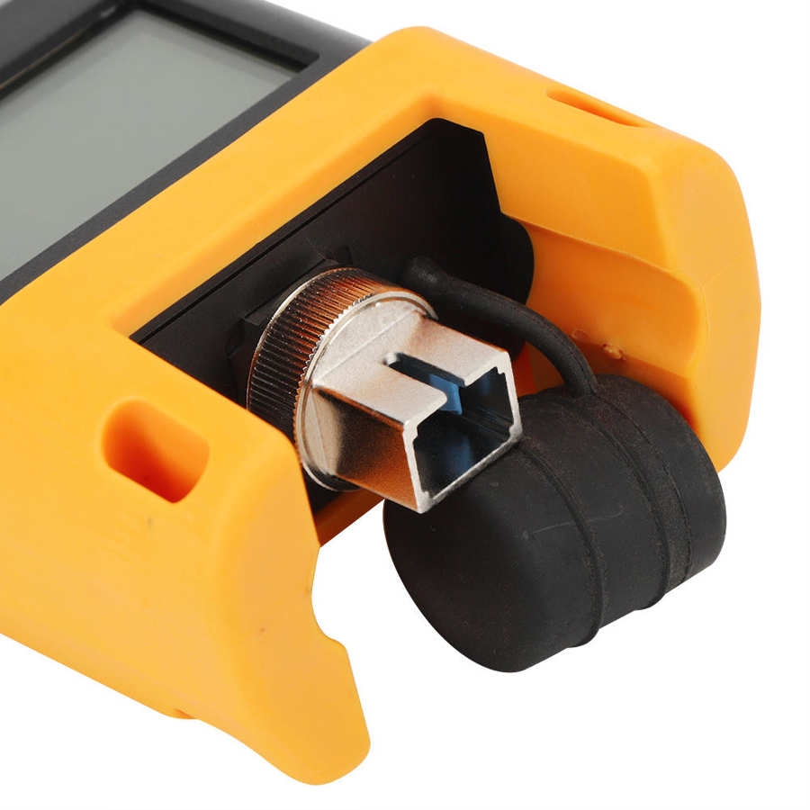 Backlight LED LCD High Accuracy Optical Power Meter Fiber Light Tester with Silicone Case