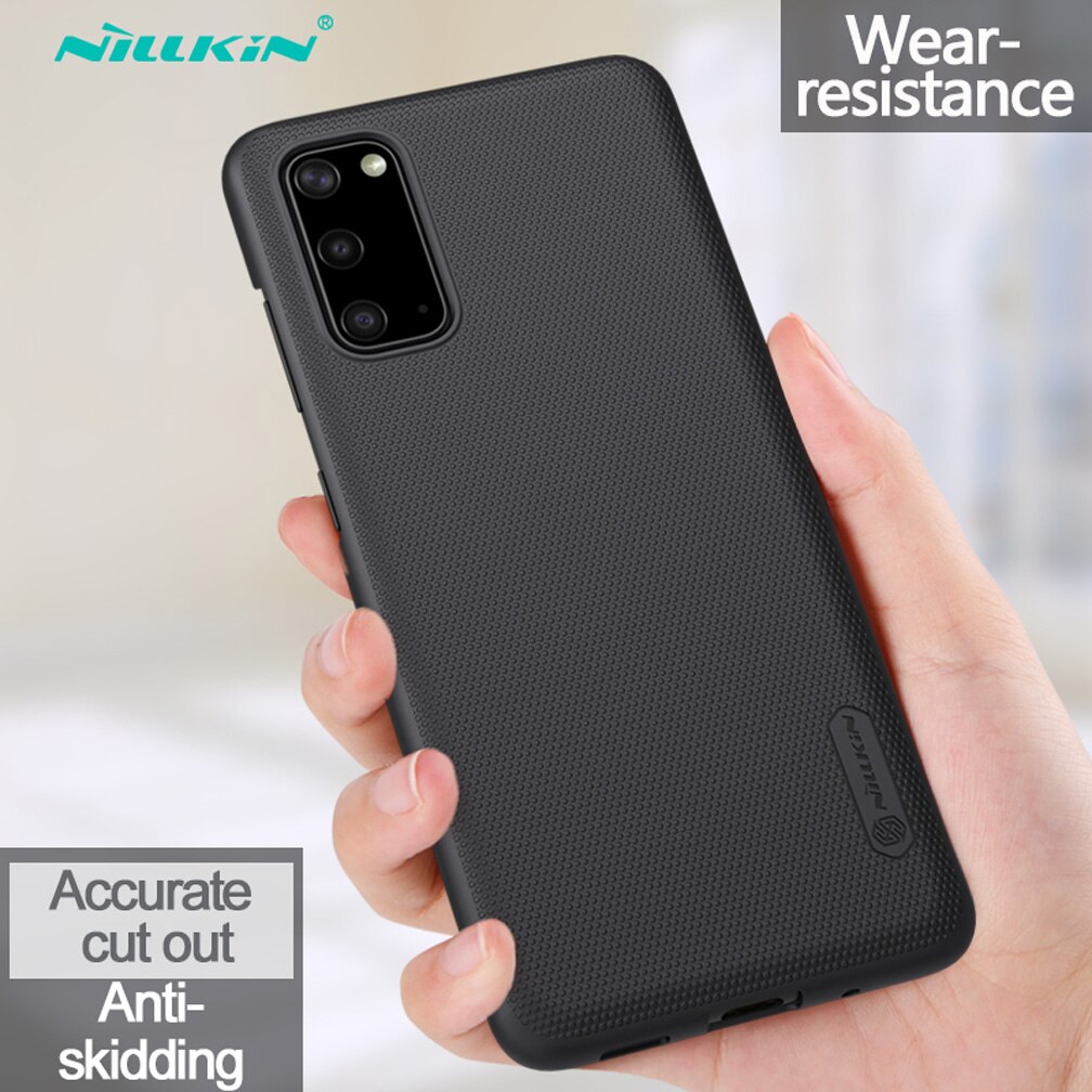 Do Samsung Galaxy S20 FE 5G przypadku Nillkin Super matowe tarcza ultra-cienki twardy PC tylna pokrywa dla Samsung S20 Fan Edition edycja przypadku: For S20 Lite / Black