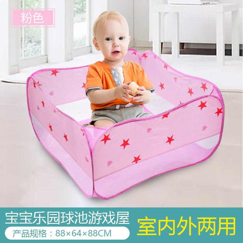 Cow KID'S Tent Quadrilateral Square Oceans Ball Pool Game House 507 Arc-Shaped Gauze: Pink