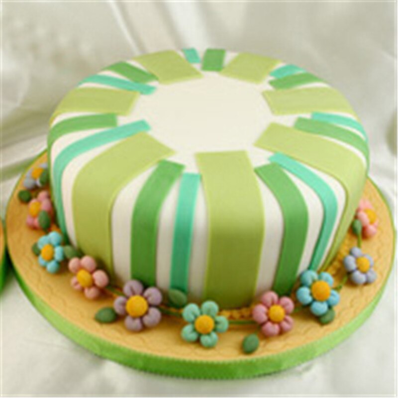 Fondant Strip Ribbon Cutter Sugarcraft Cake Decorating Tools Plastic Cake Rolling Pin Embosser Roller Set DIY Baking Cake Tools