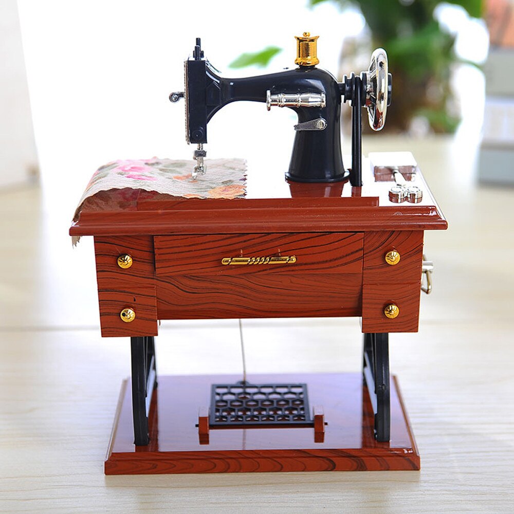Boîte à musique Vintage chinoise | Mini Machine à coudre, mécanique, Style puissance, d'anniversaire, décor de Table pour maison, G807