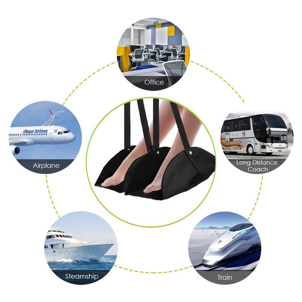 Hamac repose-pieds confortable suspendu, fabriqué avec mousse à mémoire de forme, pour voyage et bureau