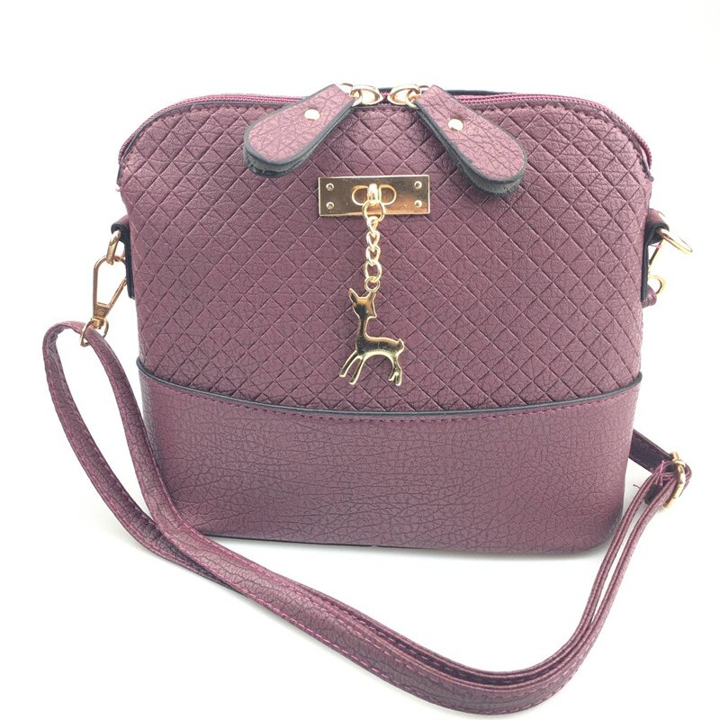 Kvinder skuldertasker mini taske med hjorte legetøjsskal form kvinder lille messenger crossbody taske dame lynlås håndtasker