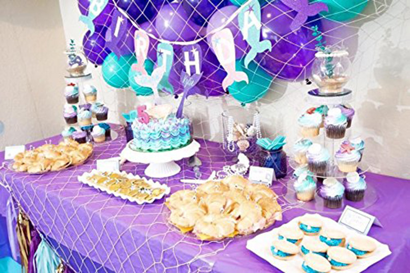 Fondo de decoración con temática de boda, playa, Pirata, Océano, sirena, de cumpleaños, baby shower