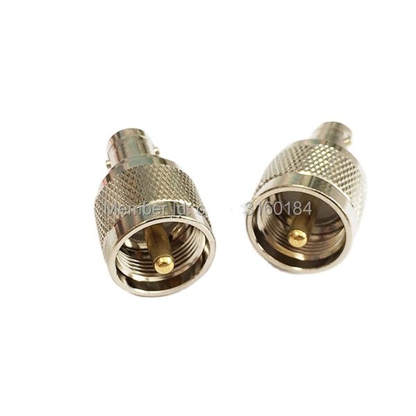 1pc UHF Stecker auf Bnc-buchse Jack RF koax Konverter Gerade Vernickelt