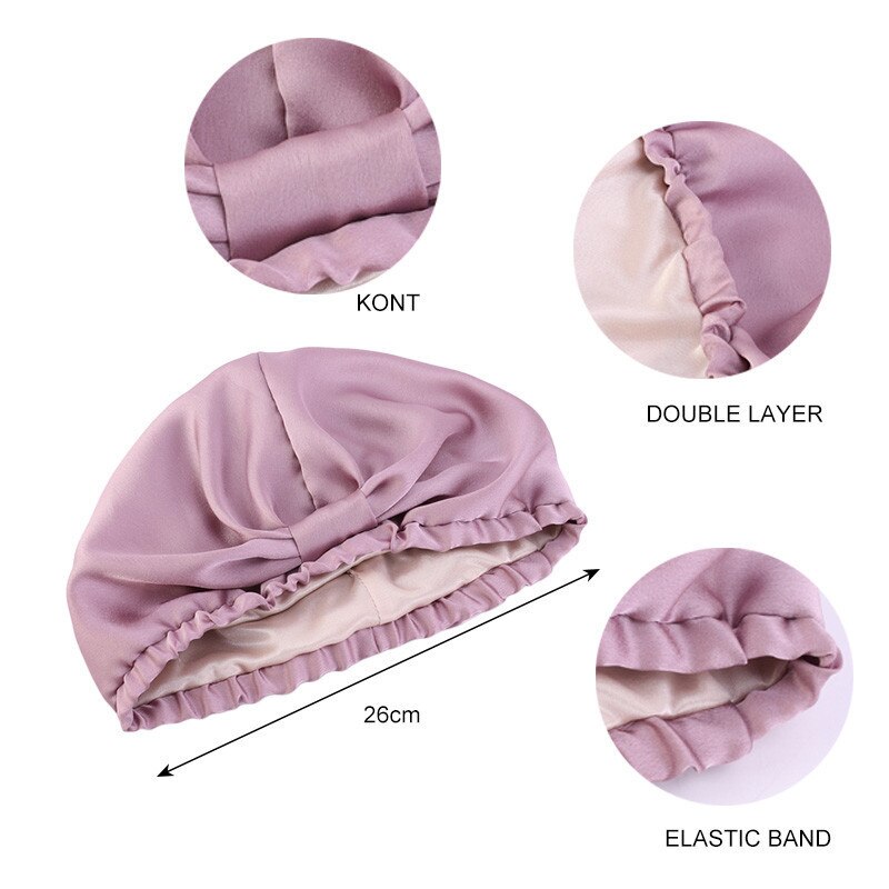 Muslim silke turban caps for kvinner satin panseret hette elastisk skjerf lue damer hårtap chemo cap hår tilbehør