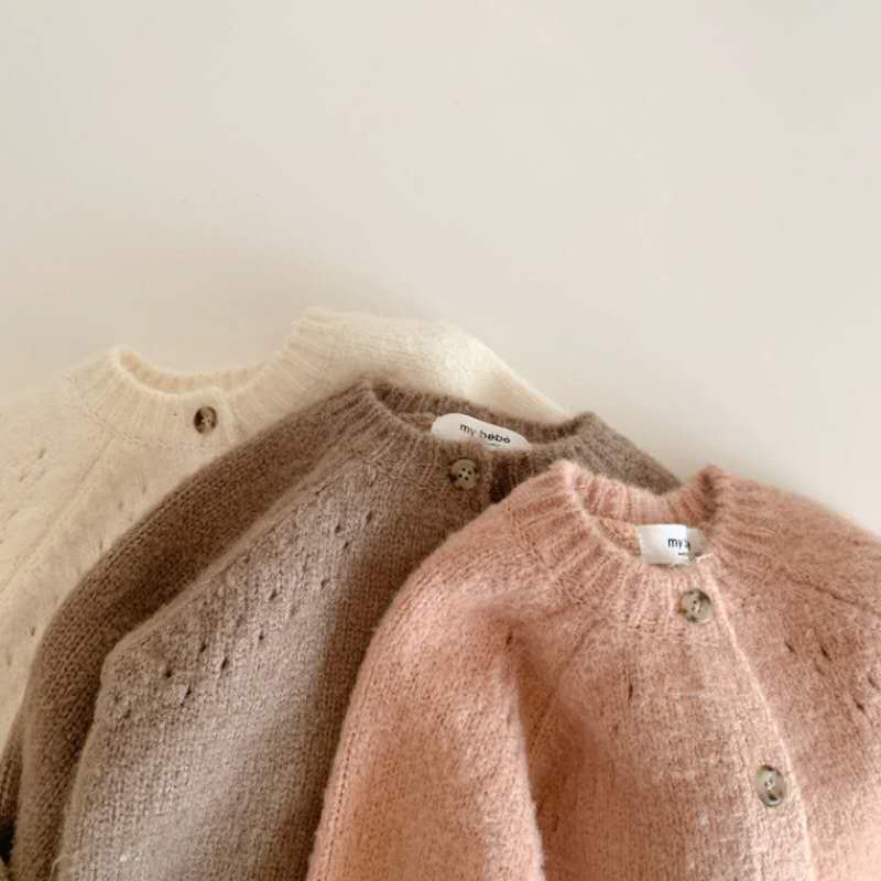 Herfst Winter Jongens En Meisjes Regelmatige Koreaanse Stijl Katoen Kinderen Trui Warm Single-Breasted Vest Lange Mouwen Effen Kleur