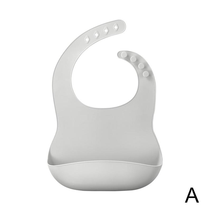 Children's silicone saliva towel cartoon baby bib/saliva bib silicone pocket bib waterproof E5R8: A