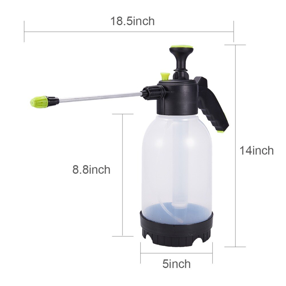 2L Car Cleaning Water Spray Pressure Sprayer Bottle Multi-Purpose Sprayer Garden Hand Pressed Watering Pot With Extended Wand