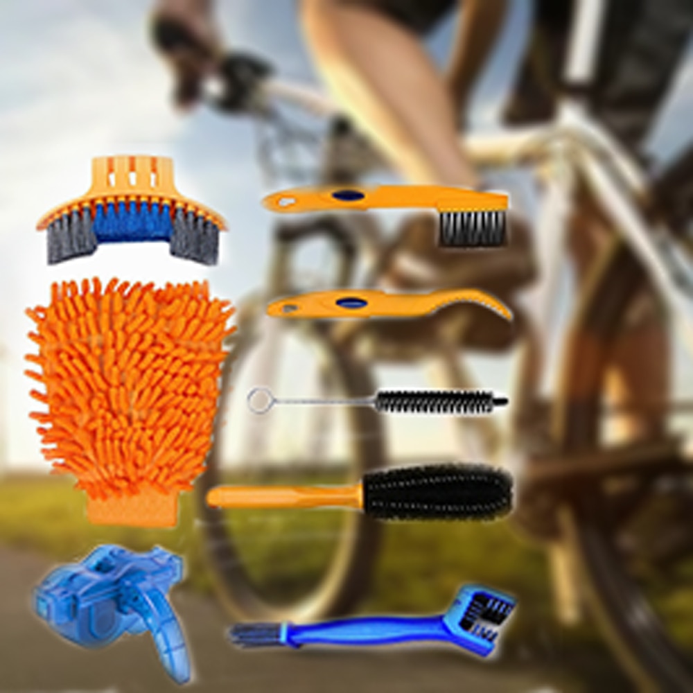 Bike Chain Cleaner Fiets Cleaning Tool Kit Fietsband Borstel Remschijf Schoner Mtb Wassen Set