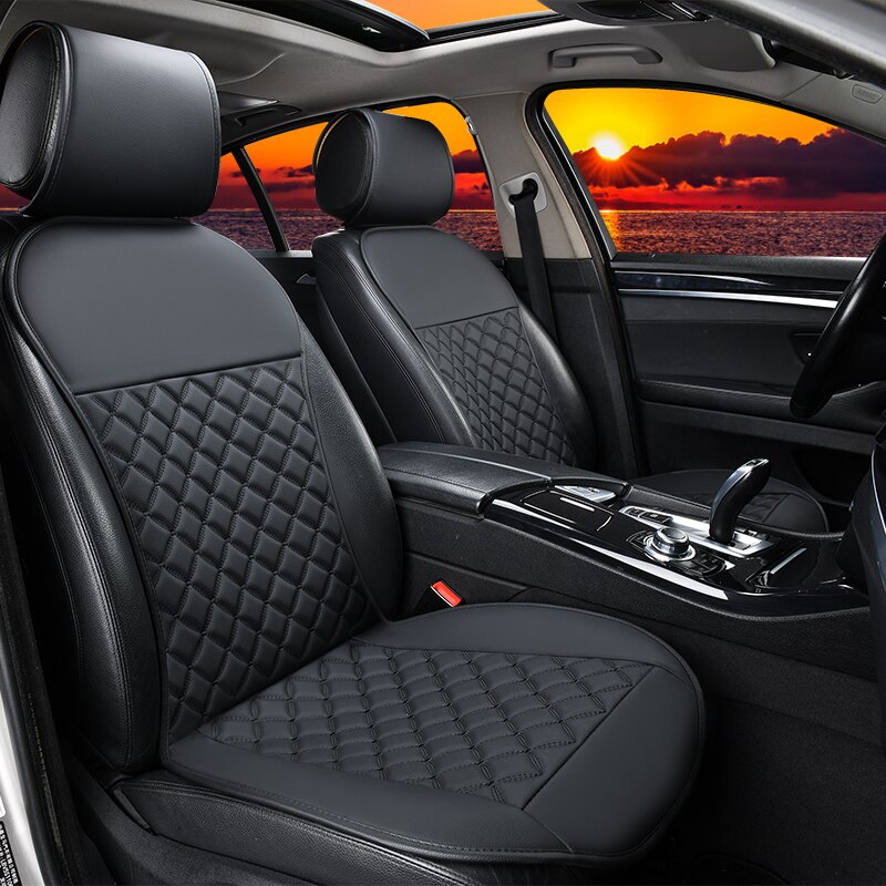 Car Seat Cover Protector Mat Waterdichte Lederen Front Auto Kussen Rugleuning Voor Vrouwen Mannen Baby Universal Fit Voor De Meeste auto 'S