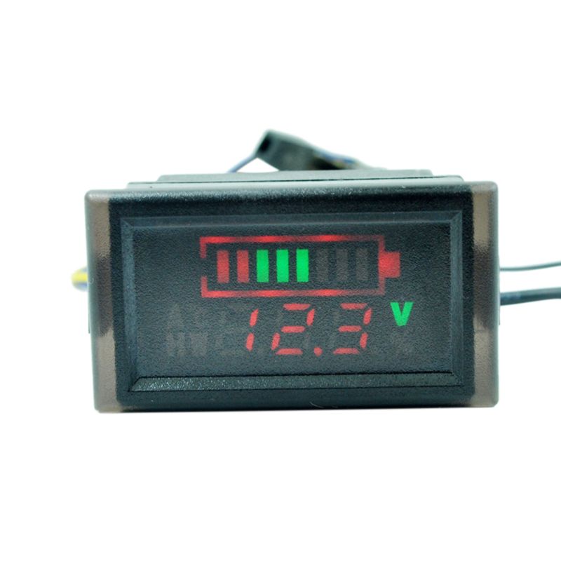 Vandtæt voltmeter batterikapacitetsindikator til elektrisk scootercykel 6-120v
