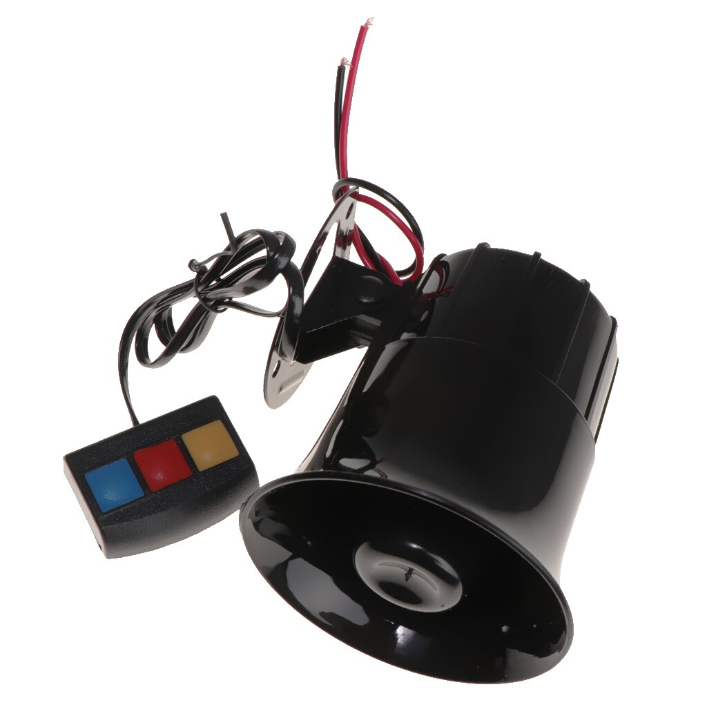 30W 12V Auto Alarm Luidspreker Sirene Hoorn Emergency Microfoon 3-Geluid 110dB