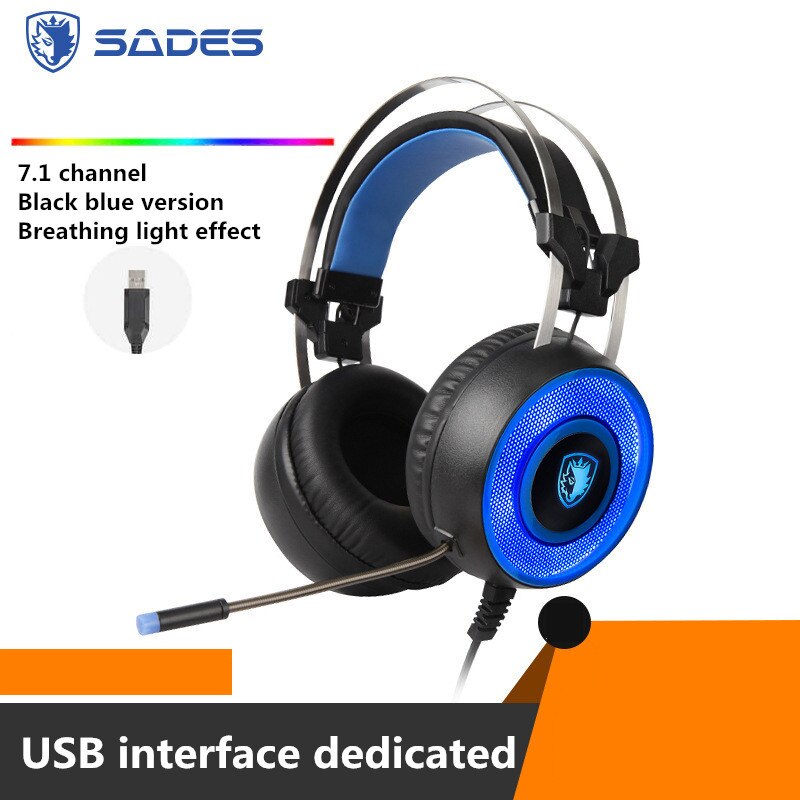 Sadea 2 Sadea G60 wired gaming headset with microphone 7.1... – Vicedeal