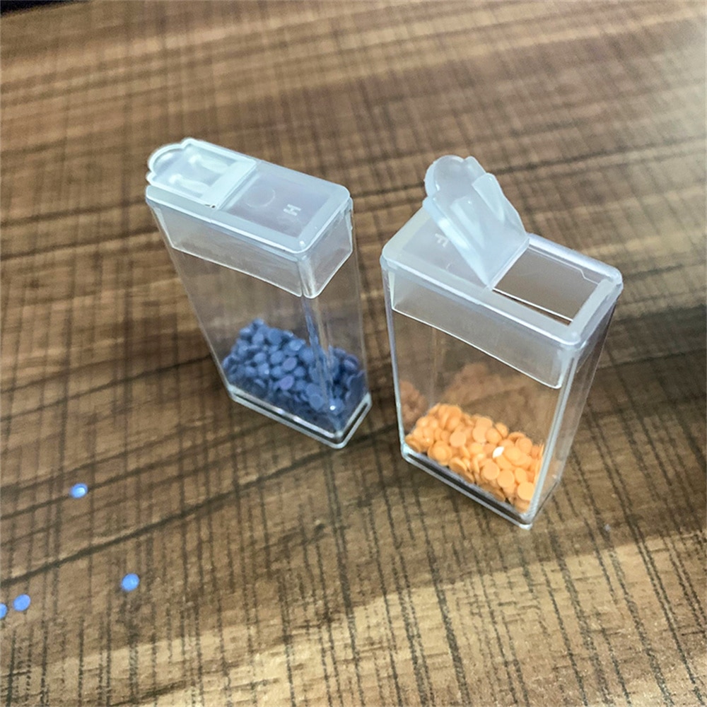 Caja de celosía 5D para manualidades, accesorios de herramientas de pintura de diamantes, Kits de contenedores de cuentas, organizador de almacenamiento, caja de partículas pequeñas, para el hogar, 64 Uds.