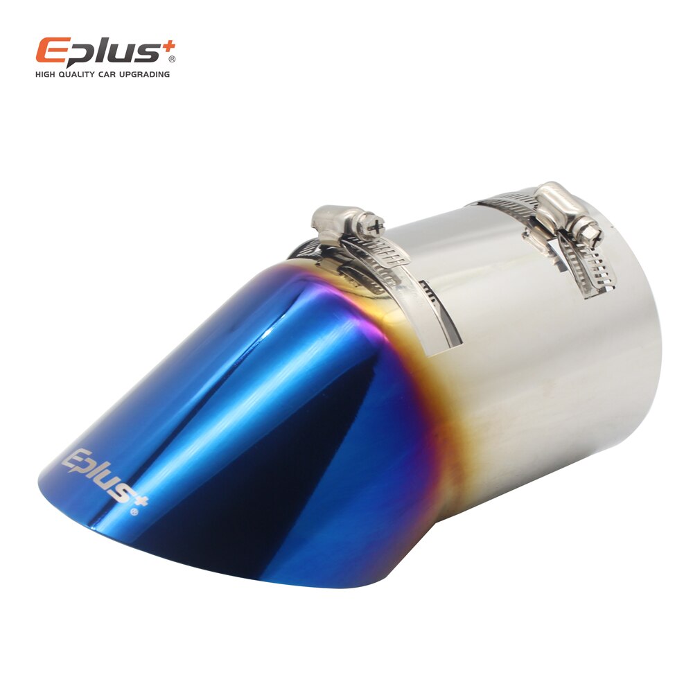 Eplus Car Styling Mufflers Exhaust Tail Throat Pipe Tip Universal Stainless Steel Large Diameter 96mm Auto Muffler