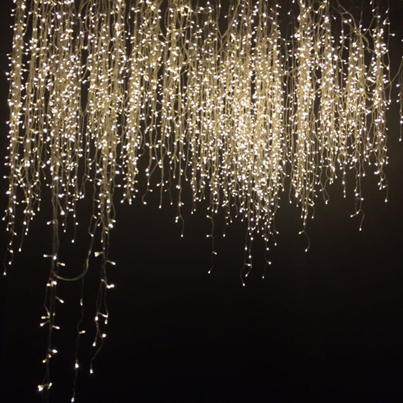 Forfalske fantastisk fordøje Julelys udendørs dekoration 5 meter hængende 0.4-0.6m led gardiner istap  streng lys år bryllupsfest krans lys – Grandado