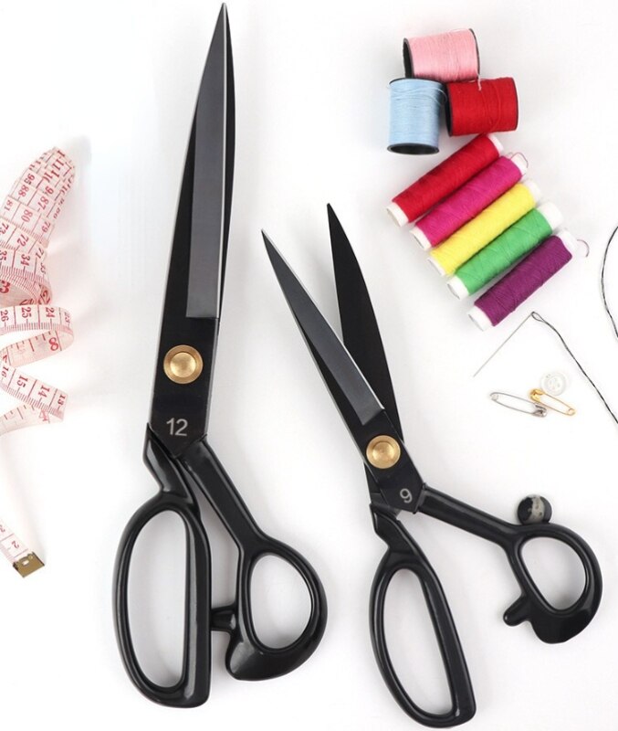 Tailor Scissors Manganese Steel Forging Handmade Scissors Sewing Cloth Cutting Clothing Scissors Household Large Scissors