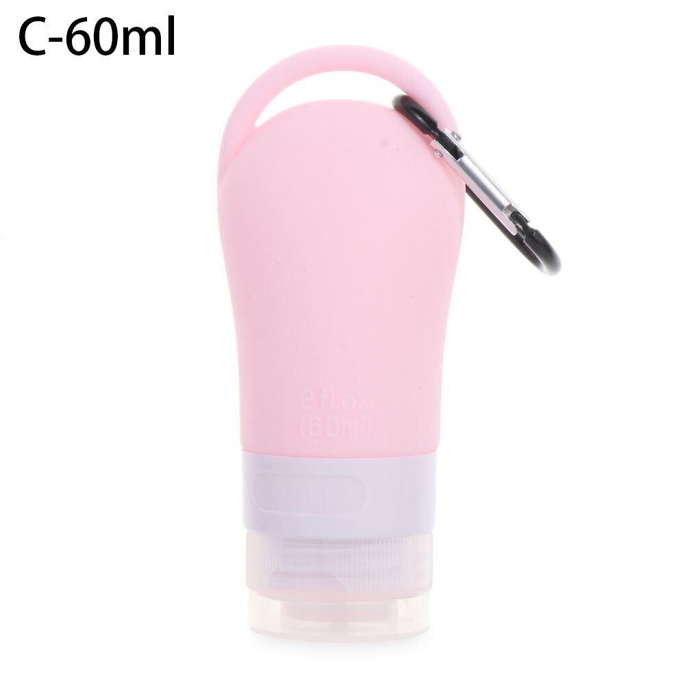 Shower Gel Shampoo Portable Hand Washing Hook Silicone Bottle Sub-bottling Tube Empty Bottles Squeeze Container: C-60ml