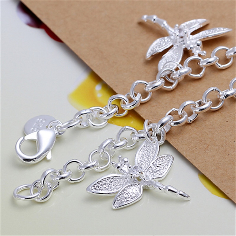 925 Sterling Zilveren Armband Dragonfly Hanger Armband Vrouw Party Charm Jewelry