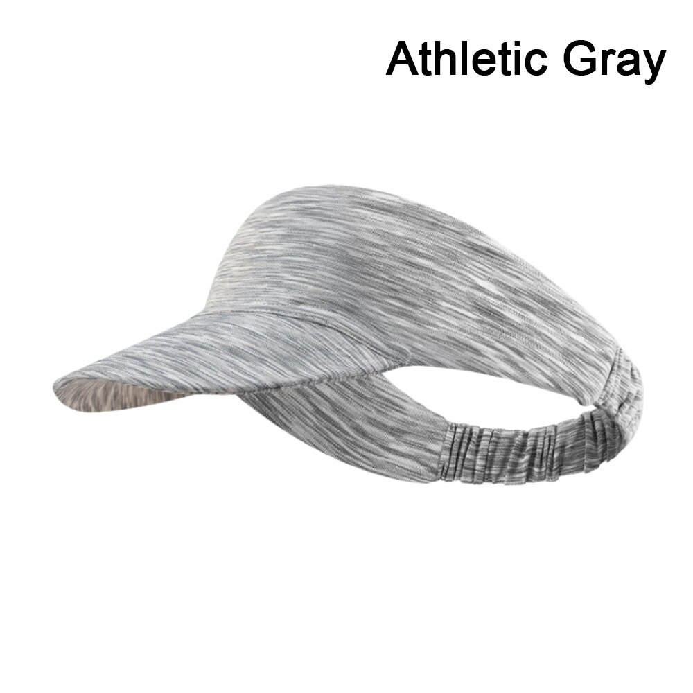 Adjustable Quick Dry Golf Tennis Hat Sun Visor Sports Hat Women Men Lightweight Tie Dye Visor Portable Outdoor Sunscreen Hat: athletic gray