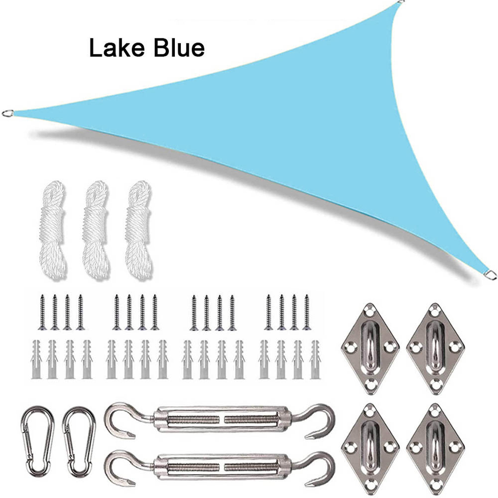 Driehoek Zon Shade Sail Canopy Uv Blok Uv-bestendig Outdoor Patio Stof Onderdak Doek Scherm Luifel Met Hardware Kit: 2*3 M / Light Grey